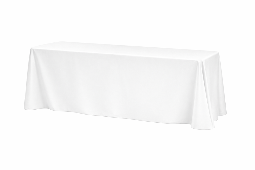 Thumbnail: White Polyester Tablecloth- Starting at