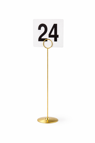 Table Number with Stand - Gold | Kmpartyrental