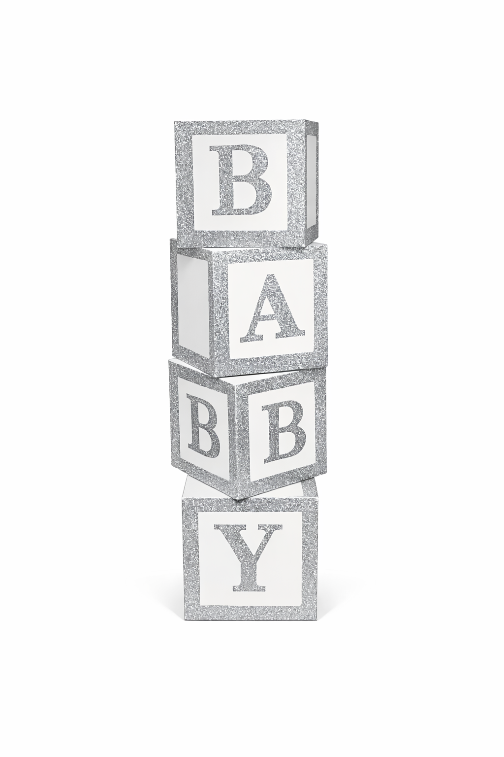 Baby Blocks - White and Silver