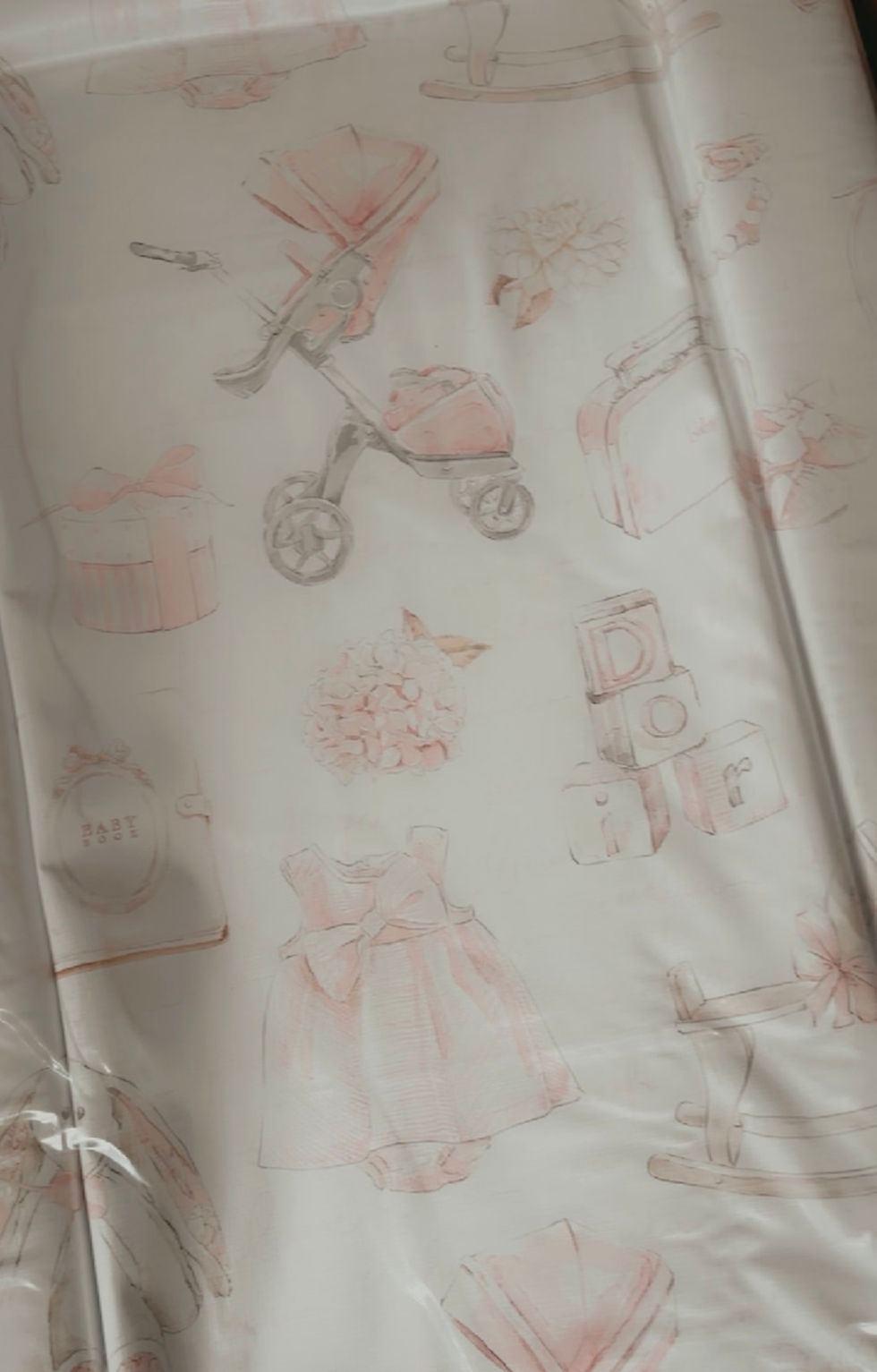 Vintage Print Change Mat