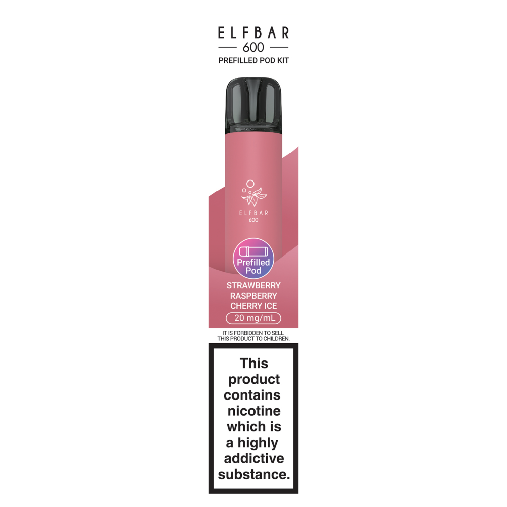 Elfbar 600 Kit Strawberry/Raspberry Cherry Ice