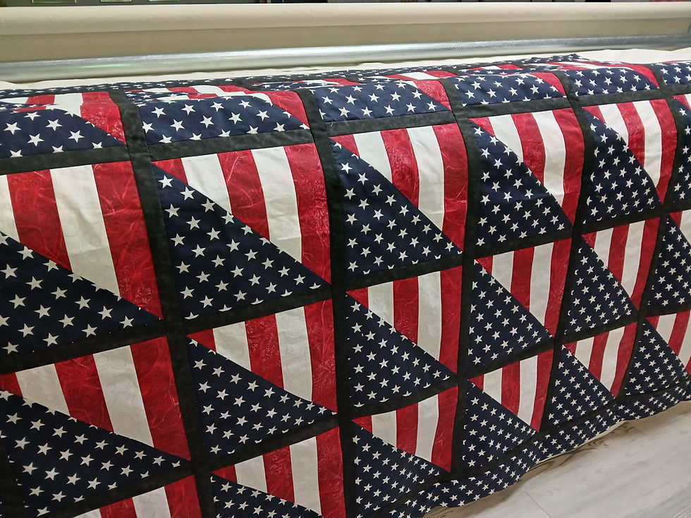 New QoV loaded up, 3rd pinwheel quilt top, champagne & puffy things