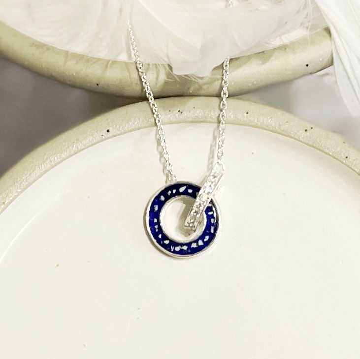 Sterling Silver Memorial Encrusted Halo Pendant
