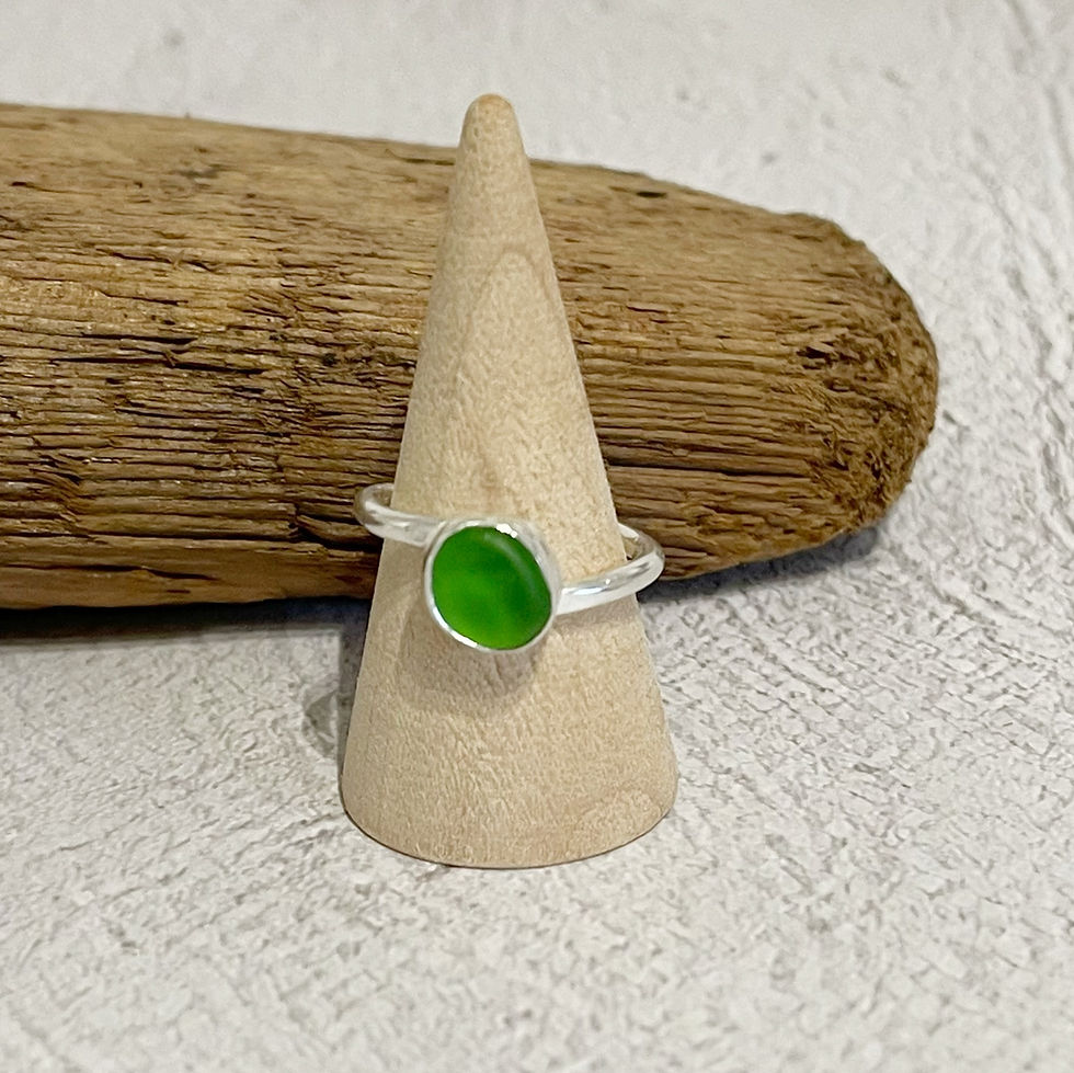 Thumbnail: Sterling Silver Sea glass Ring