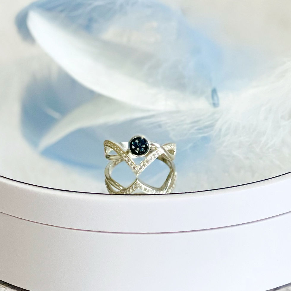Thumbnail: Isla Wishbone Gem Memorial Ring