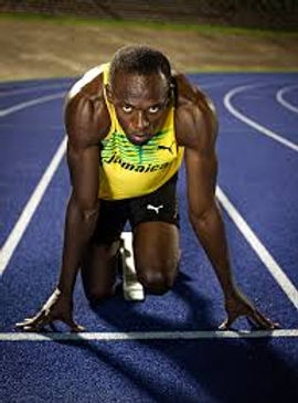 Jamaican Track Super Athlete Usain Bolt, holds the world record of fastest man over 100 & 200 meters.