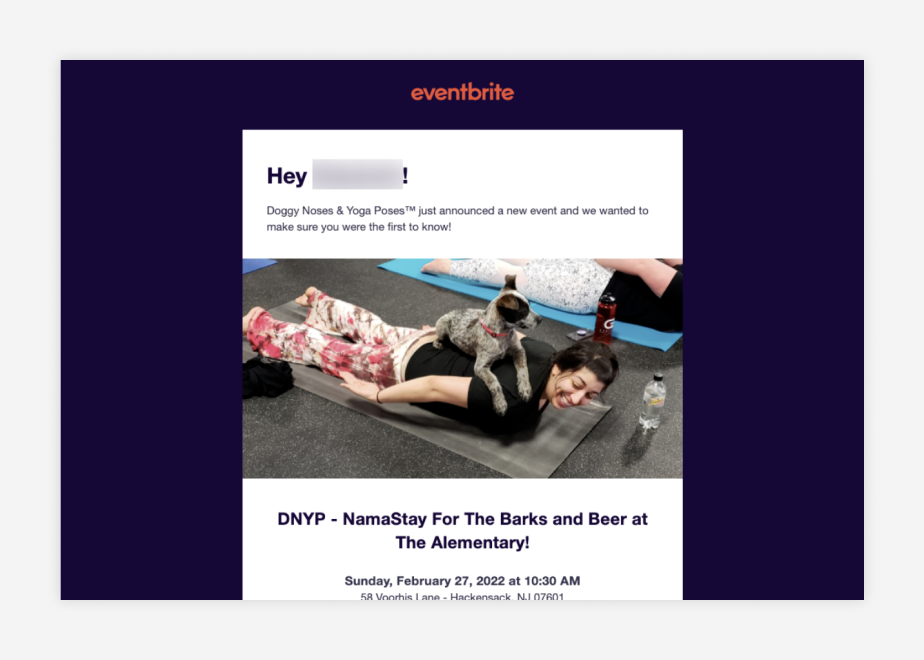dynamic email marketing for eventbrite