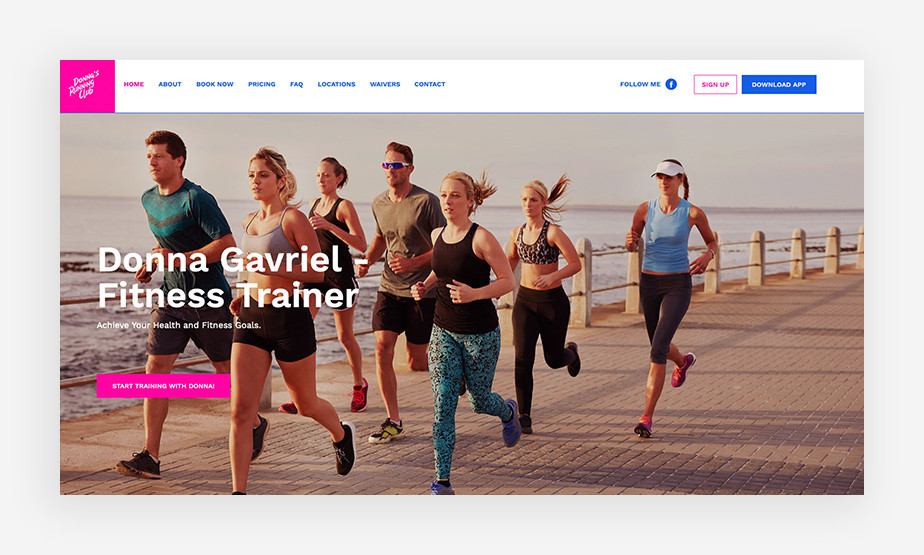 on running website