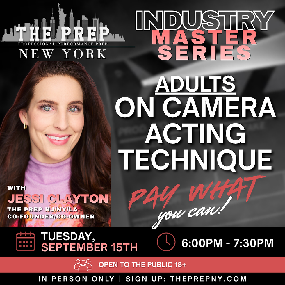 PAY WHAT YOU CAN Adults On Camera Acting Technique w/ Jessi Clayton