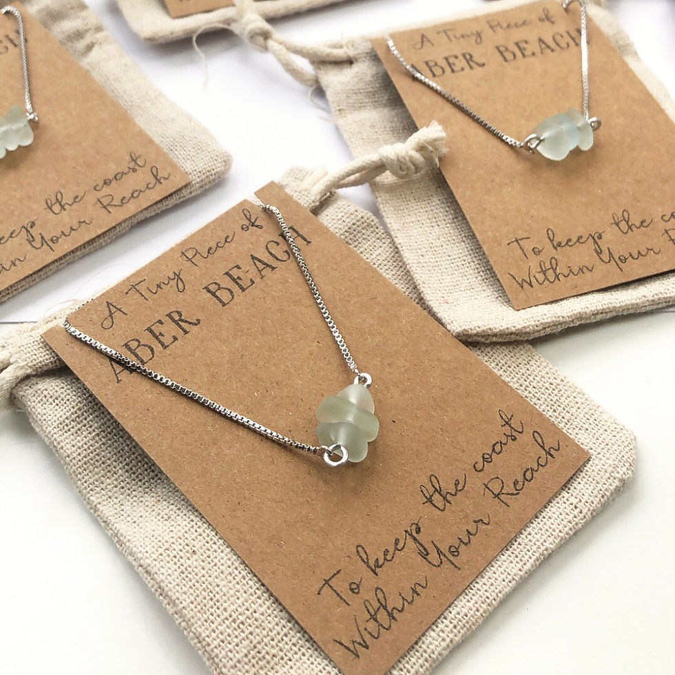 Thumbnail: Aberystwyth sea glass slider bracelet