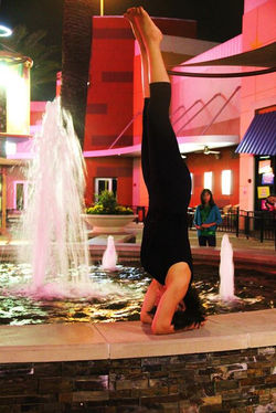 Headstand with Tsubomi in the back