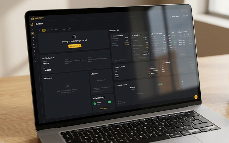 StackMotive App on laptop