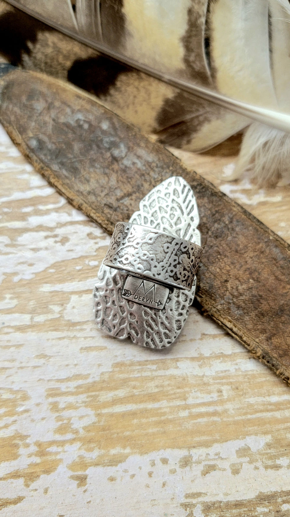 Thumbnail: New Lander Chalcosiderite and Sterling Ring adj 8 3/4