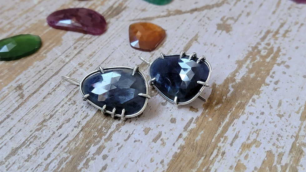 Thumbnail: Sapphire Gem Slice Earrings