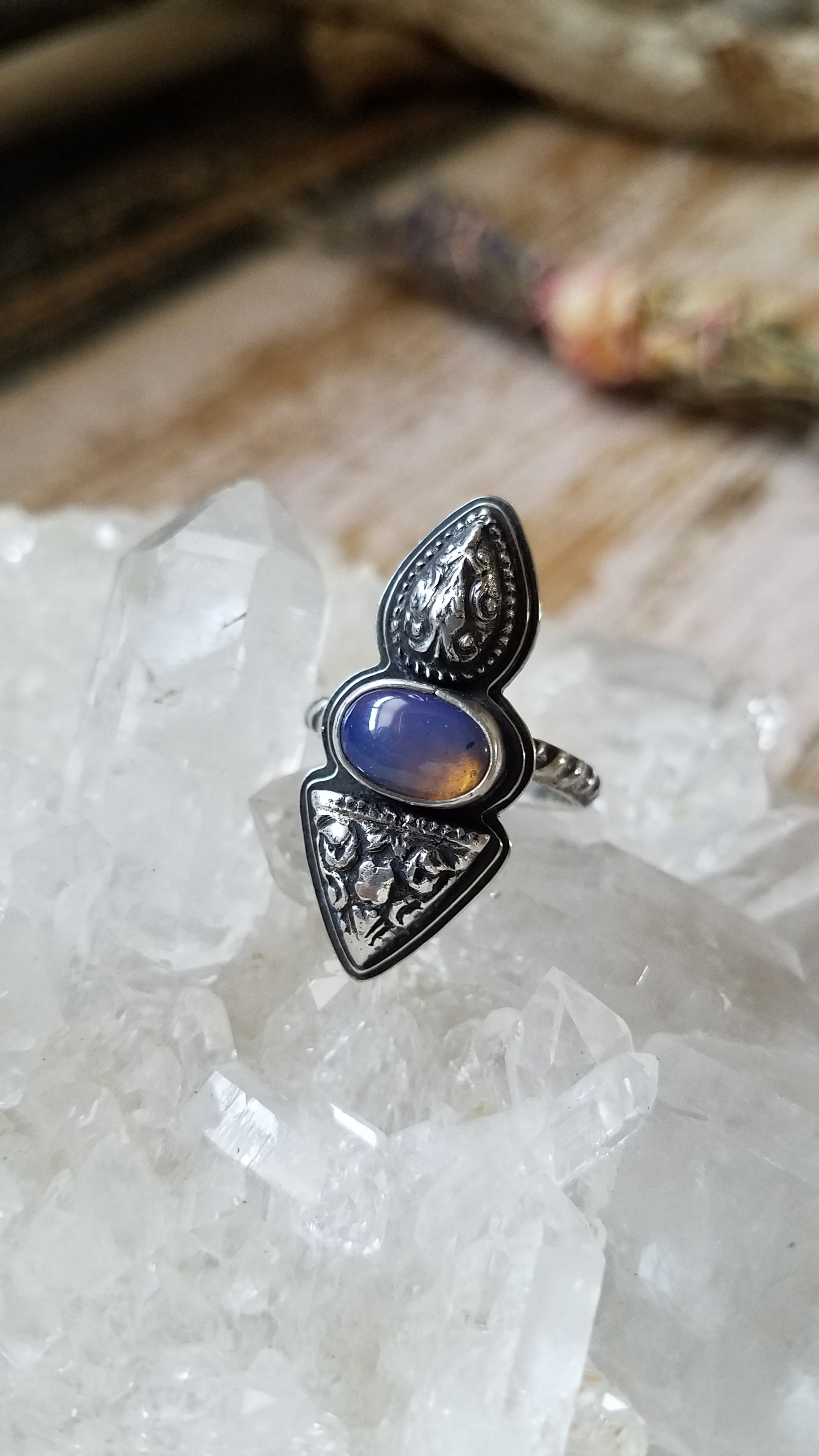 Fairy Gem Leland Blue One Stone Ring