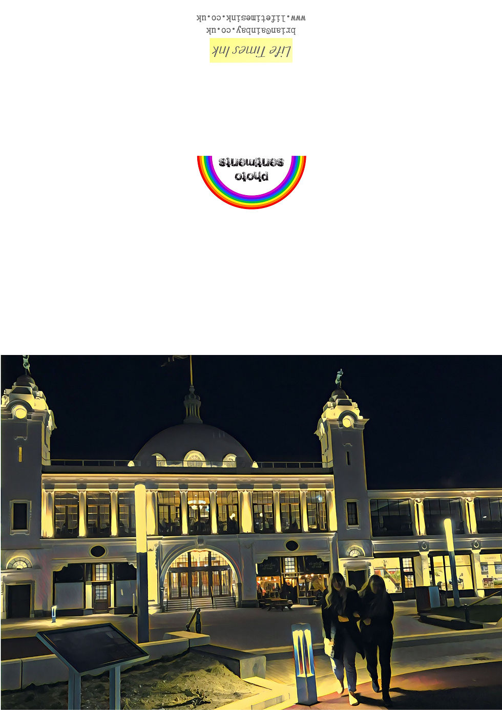 Thumbnail: The Spanish City Whitley Bay At Night Greeting Card