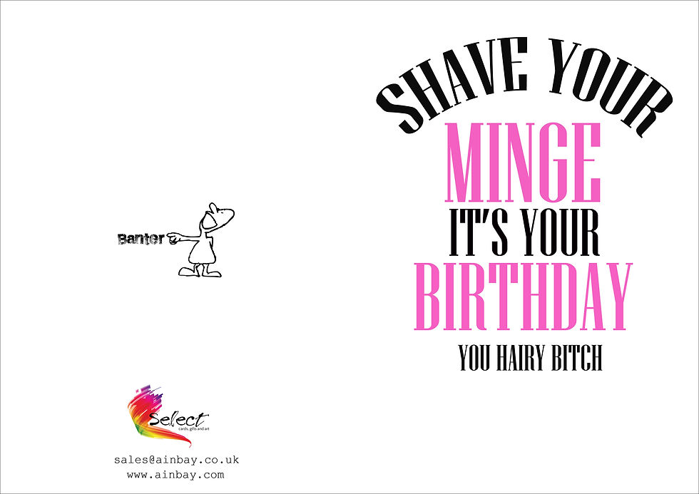 Thumbnail: Shave Your Minge It's Your Birthday Greeting Card