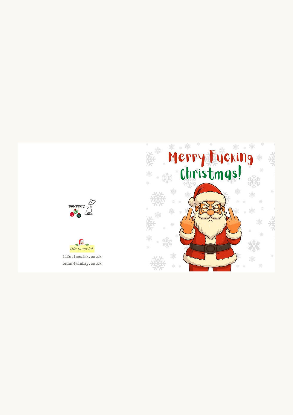 Thumbnail: Funny Rude Christmas Greeting Card Merry Fucking Christmas