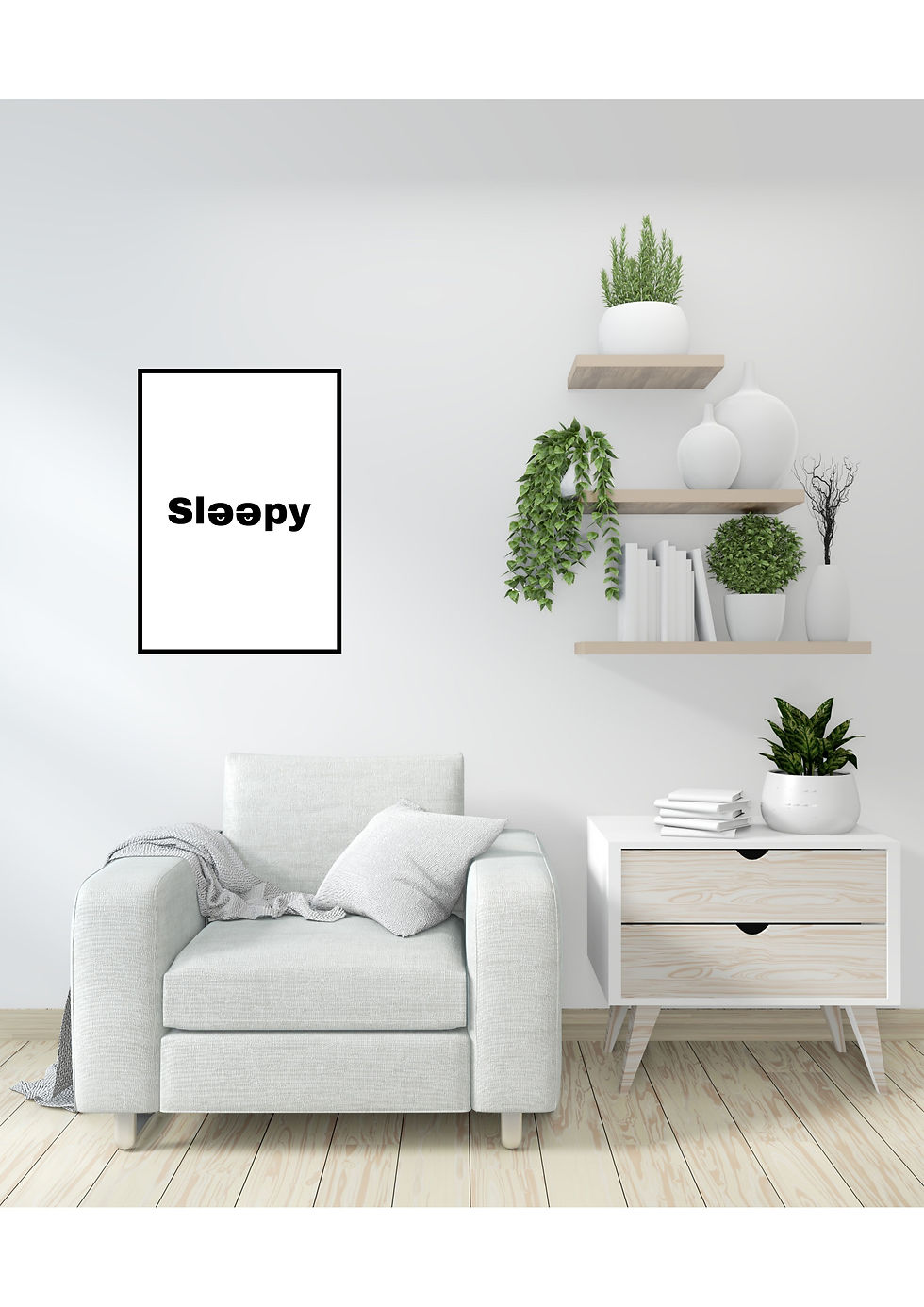 Thumbnail: Sleepy Humorous Word Art Print