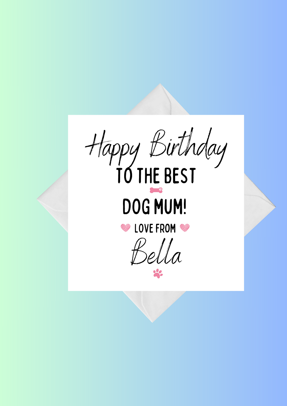 Thumbnail: Personalised Pet Dog Sentimental Square Greeting Card