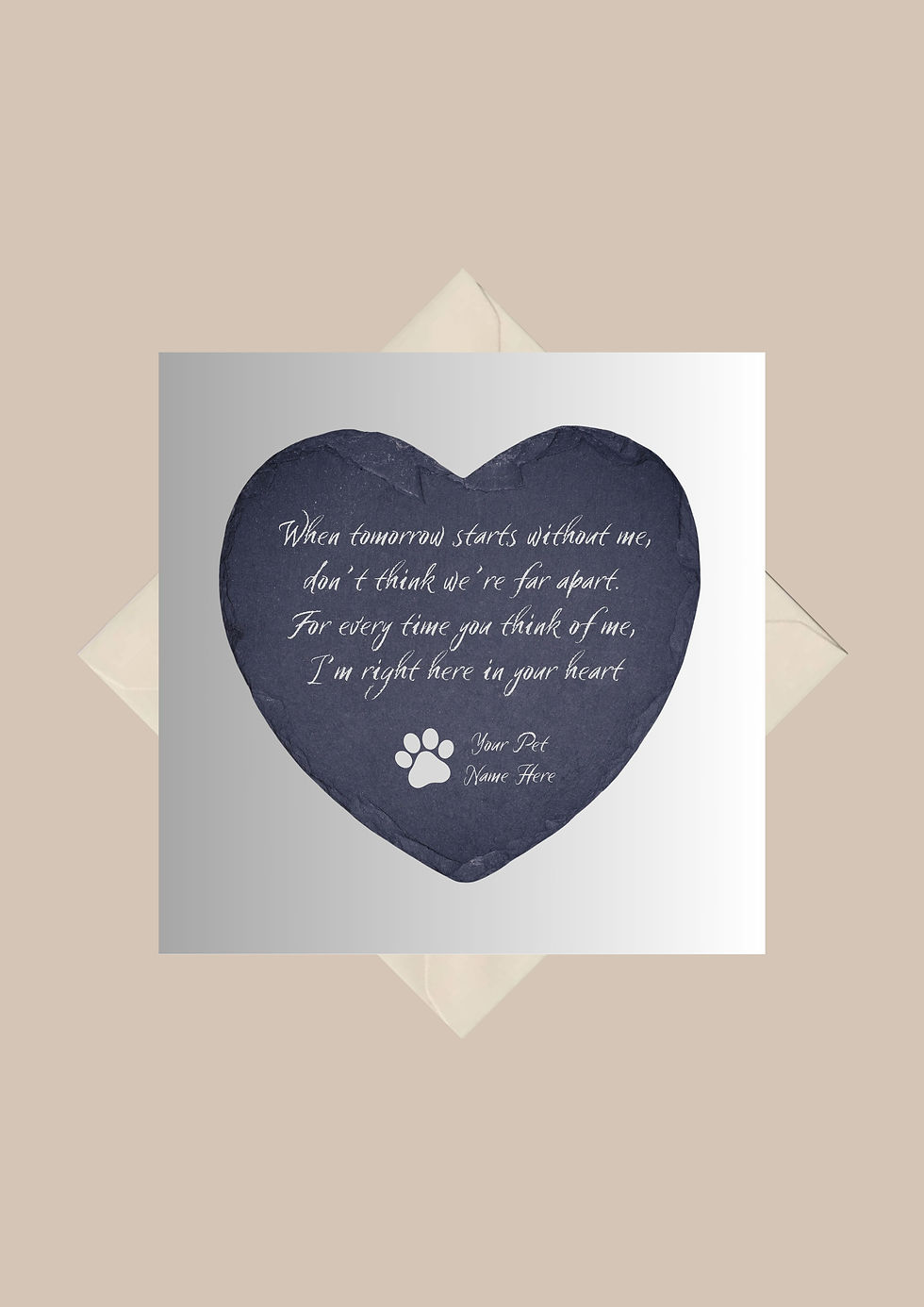 Thumbnail: Personalised Pet Dog Loss Square Greeting Card