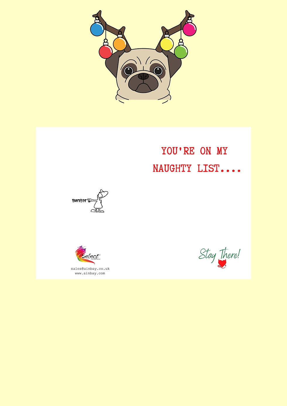 Thumbnail: Your On My Naughty List Stay There! Funny Christmas Greeting Card