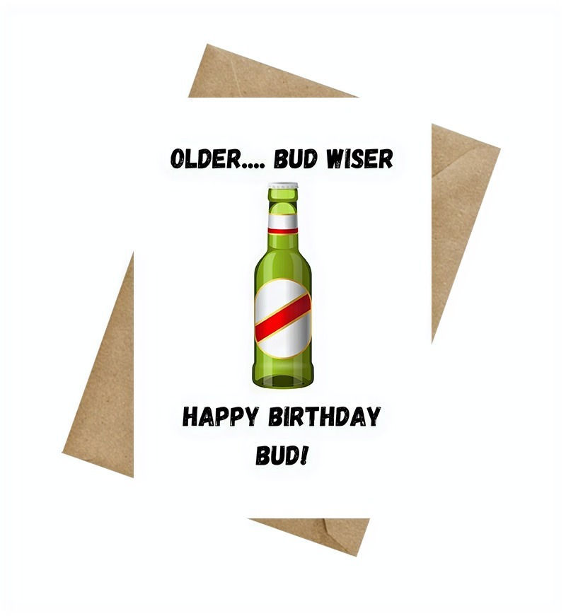 Thumbnail: Older Bud Wiser Greeting Card