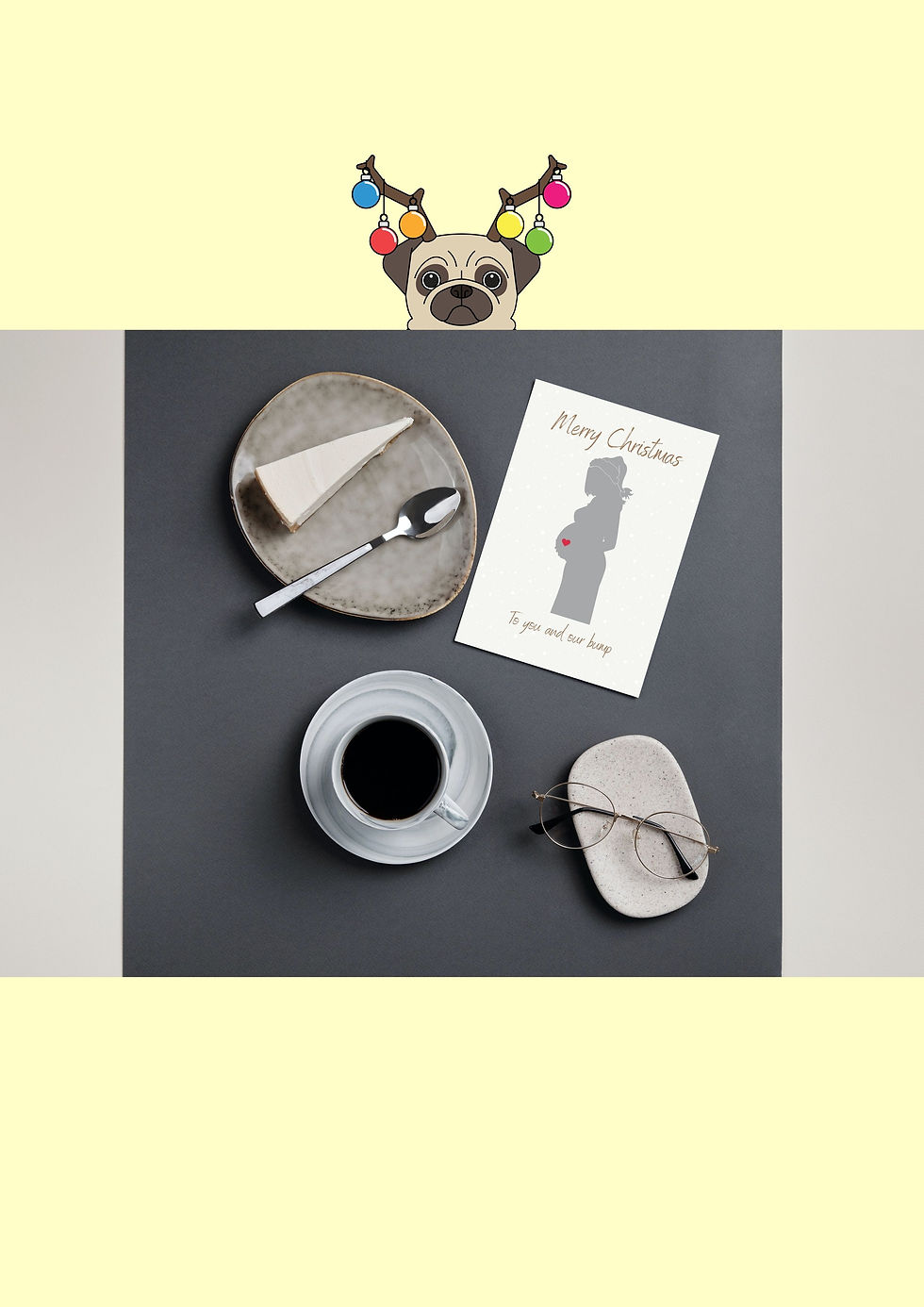 Thumbnail: Merry Christmas To You And Our Bump Greeting Card