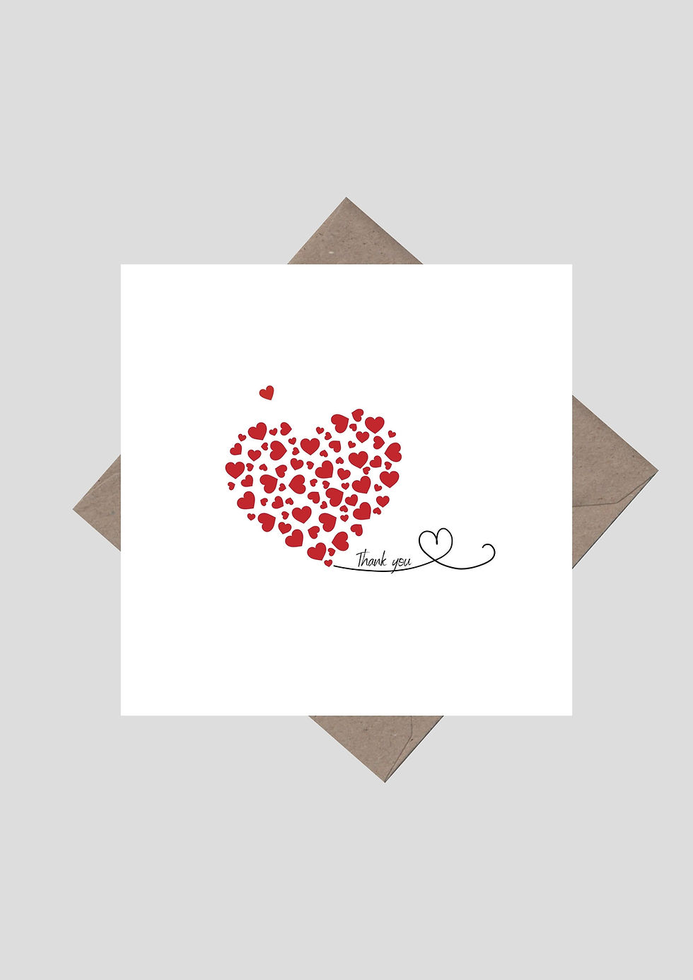 Thumbnail: Thank You Cute Square Greeting Card