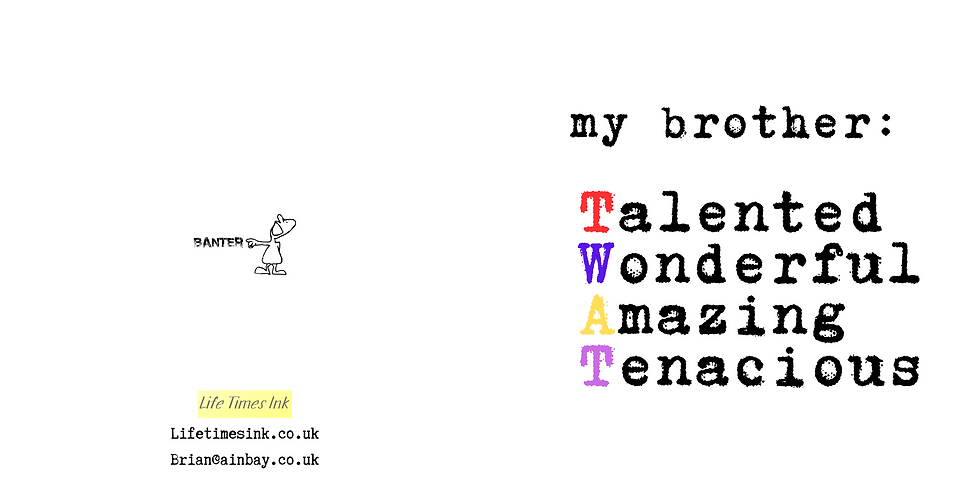 Thumbnail: My Brother Funny Birthday Card