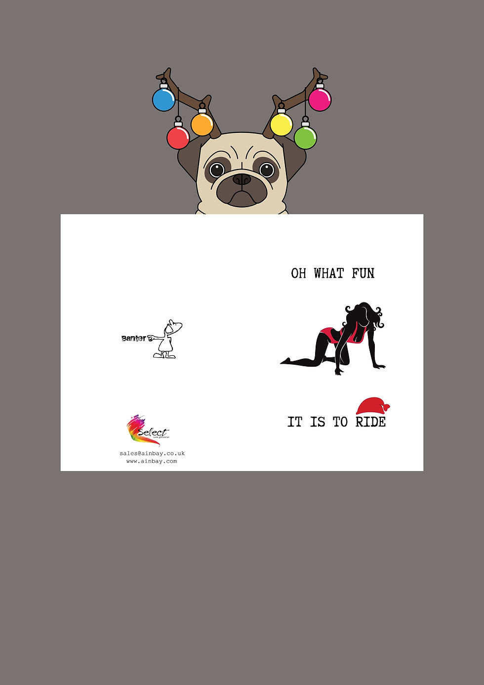 Thumbnail: Oh What Fun It Is To Ride Humorous Christmas Greeting Card