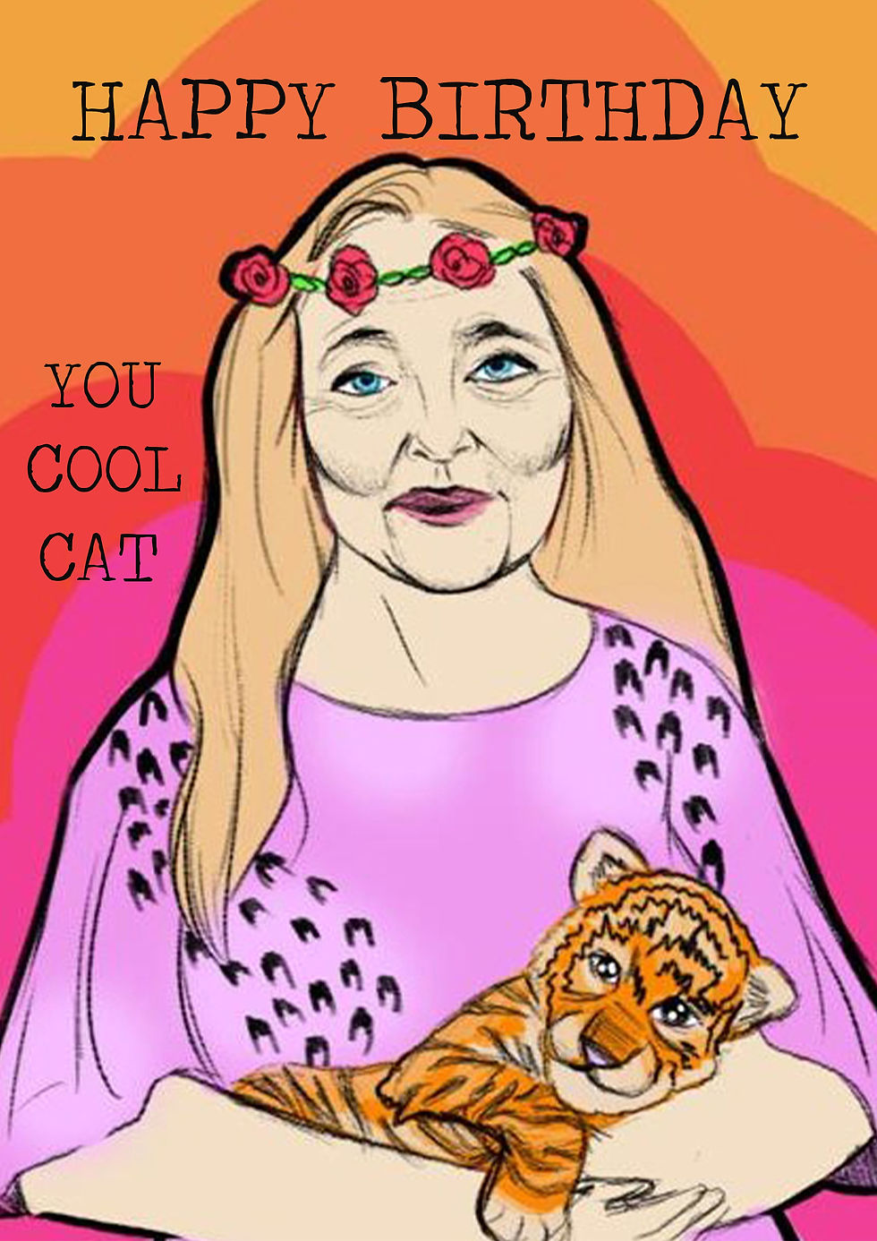 Happy Birthday You Cool Cat Greeting Card