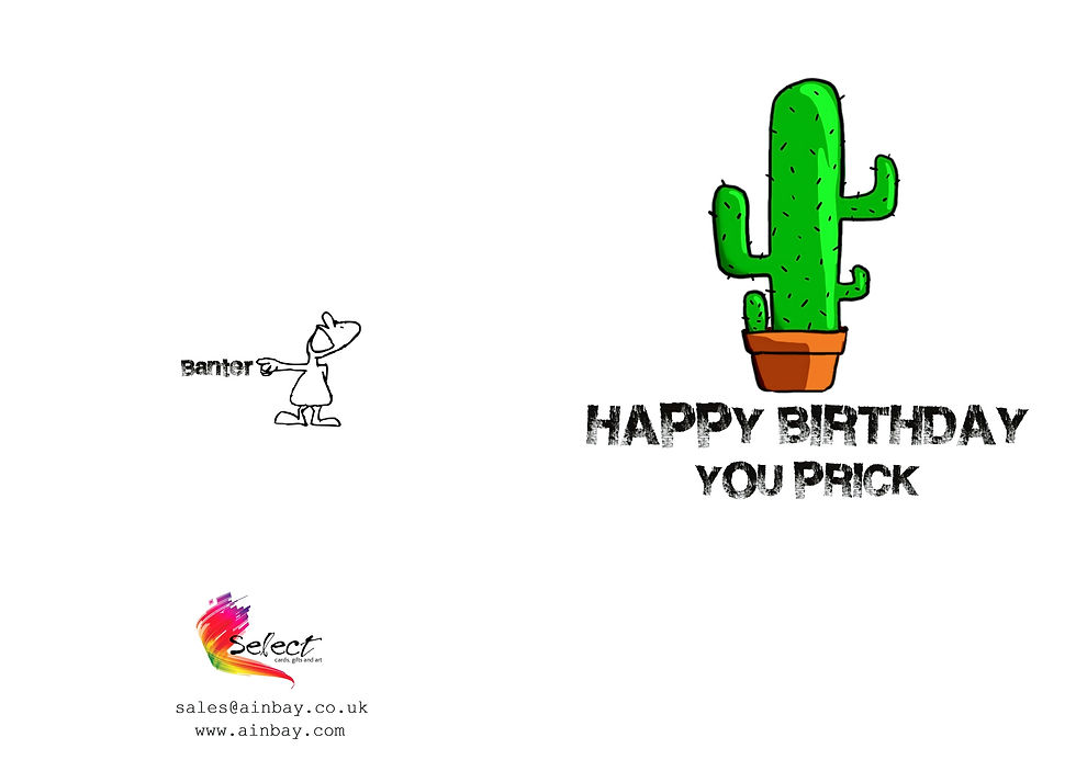 Thumbnail: Happy Birthday You Prick Greeting Card