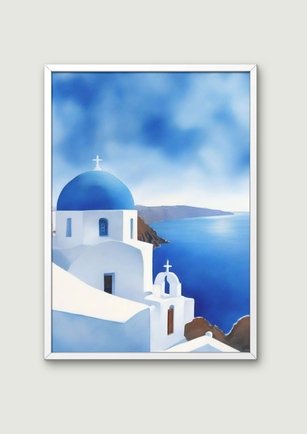 Thumbnail: Santorini Unframed Fine Art Print In Portrait