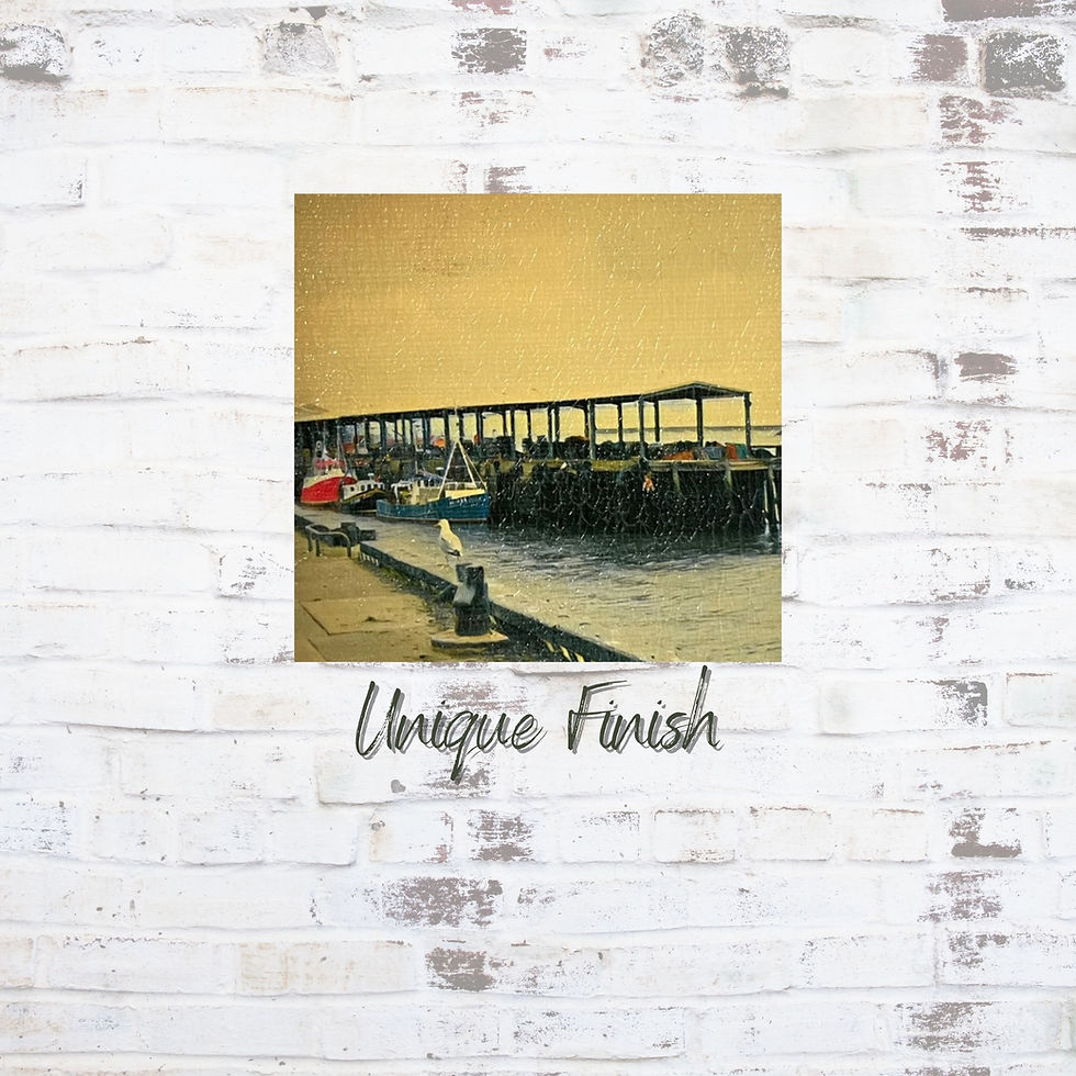 Thumbnail: North Shields Fish Quay Mini Framed Art in Oil Paint Effect
