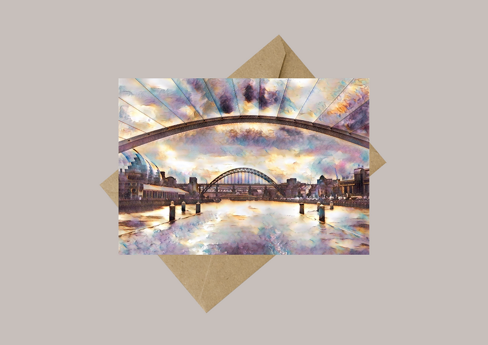 Thumbnail: The Blinking Eye Tyneside Millennium Bridge Greeting Card