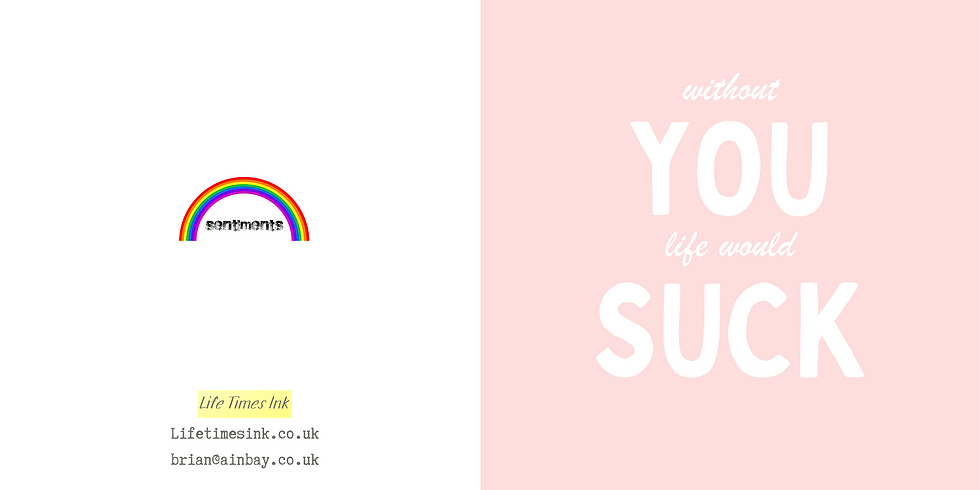 Thumbnail: Without You Life Would Suck Funny Sentimental Square Greeting Card
