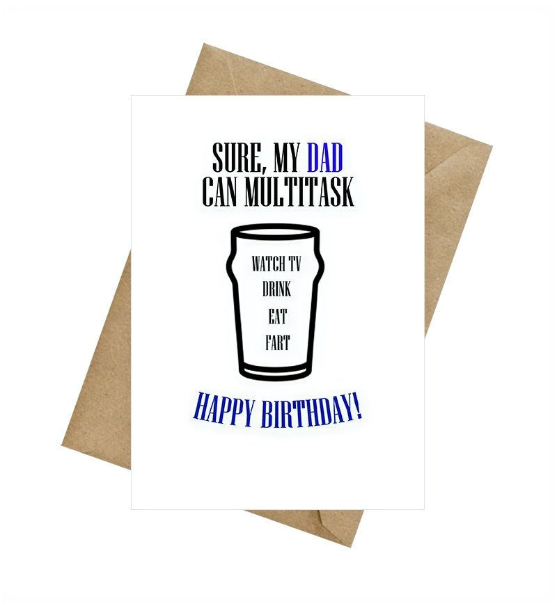 Thumbnail: Sure My Dad Can Multitask - Birthday Greeting Card