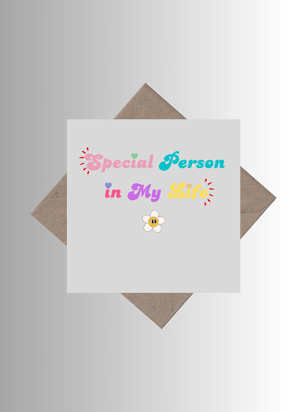 Thumbnail: Special Person In My Life Sentimental Square Greeting Card