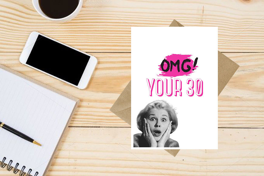 Thumbnail: OMG Your 30 Greeting Card