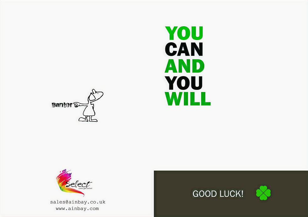 Thumbnail: You Can And You Will Good Luck Greeting Card