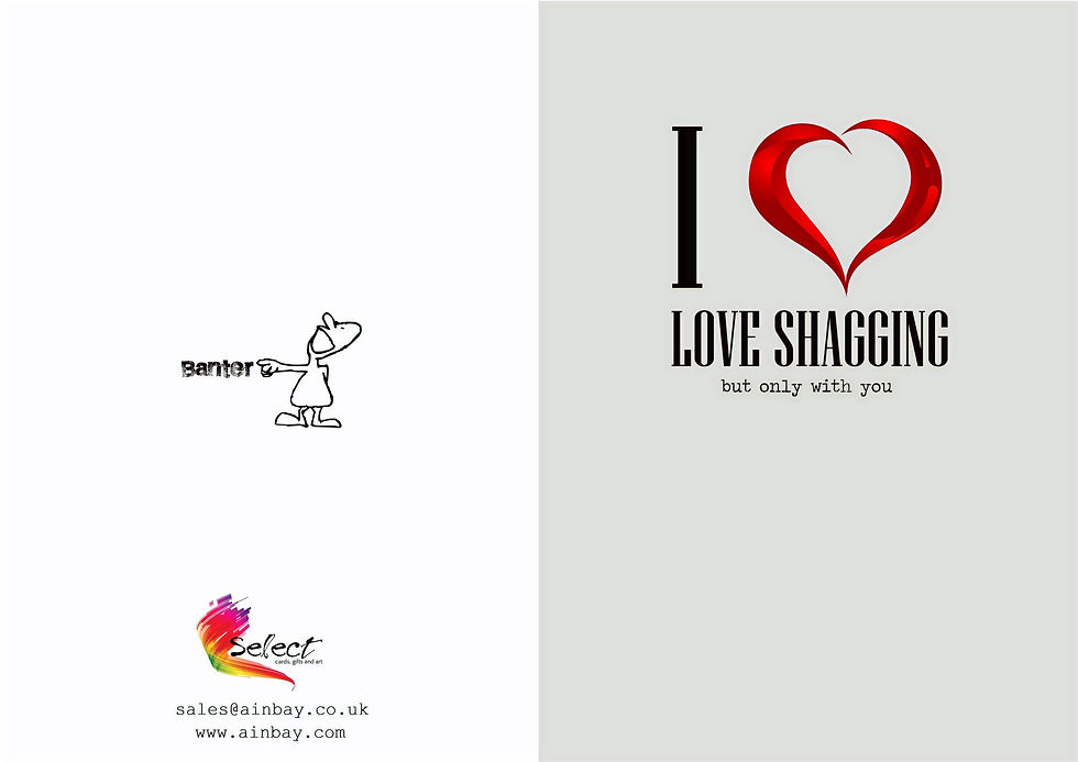 Thumbnail: I Love Shagging Greeting Card