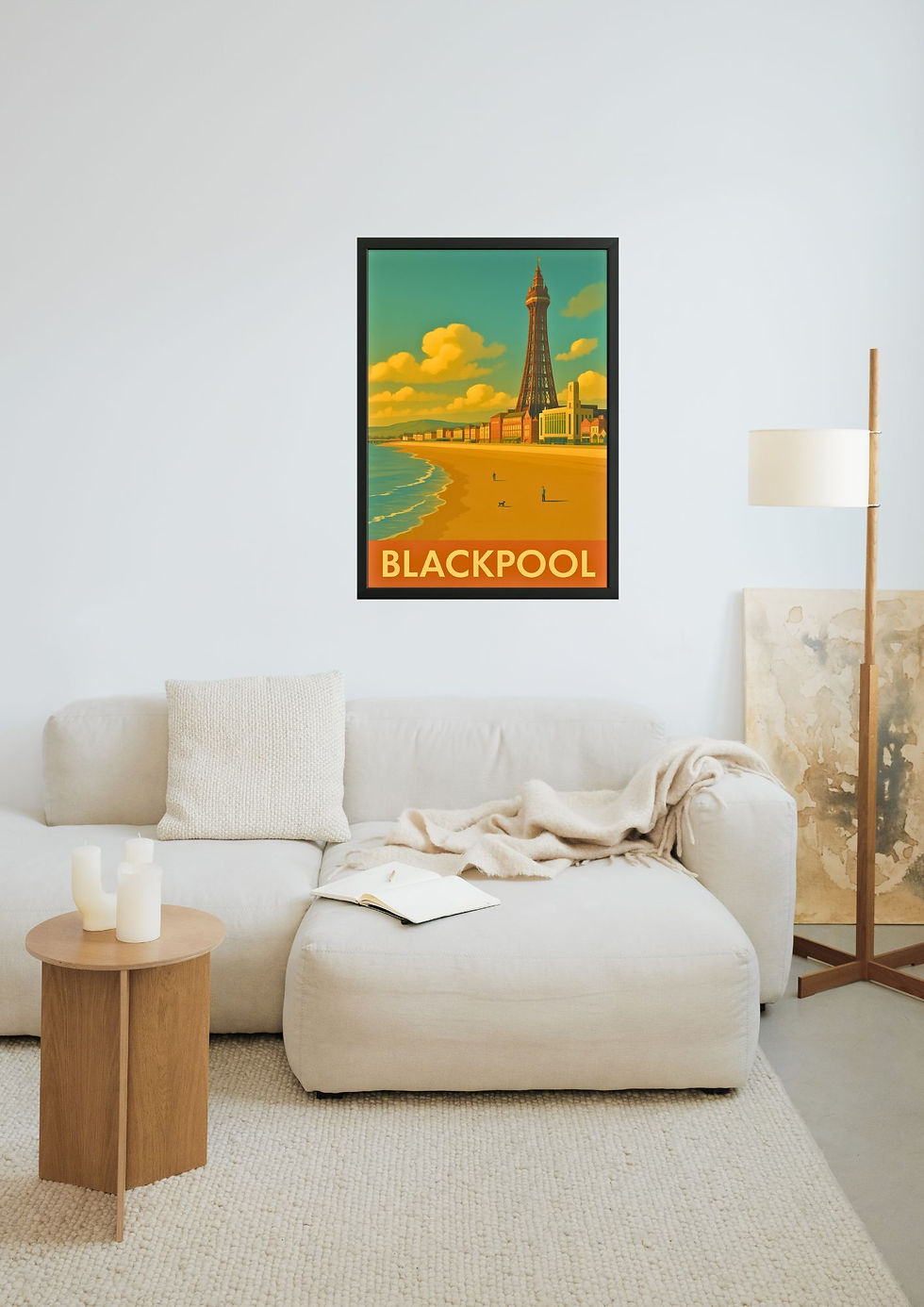 Thumbnail: Blackpool Lancashire Art Deco Style Poster / Print