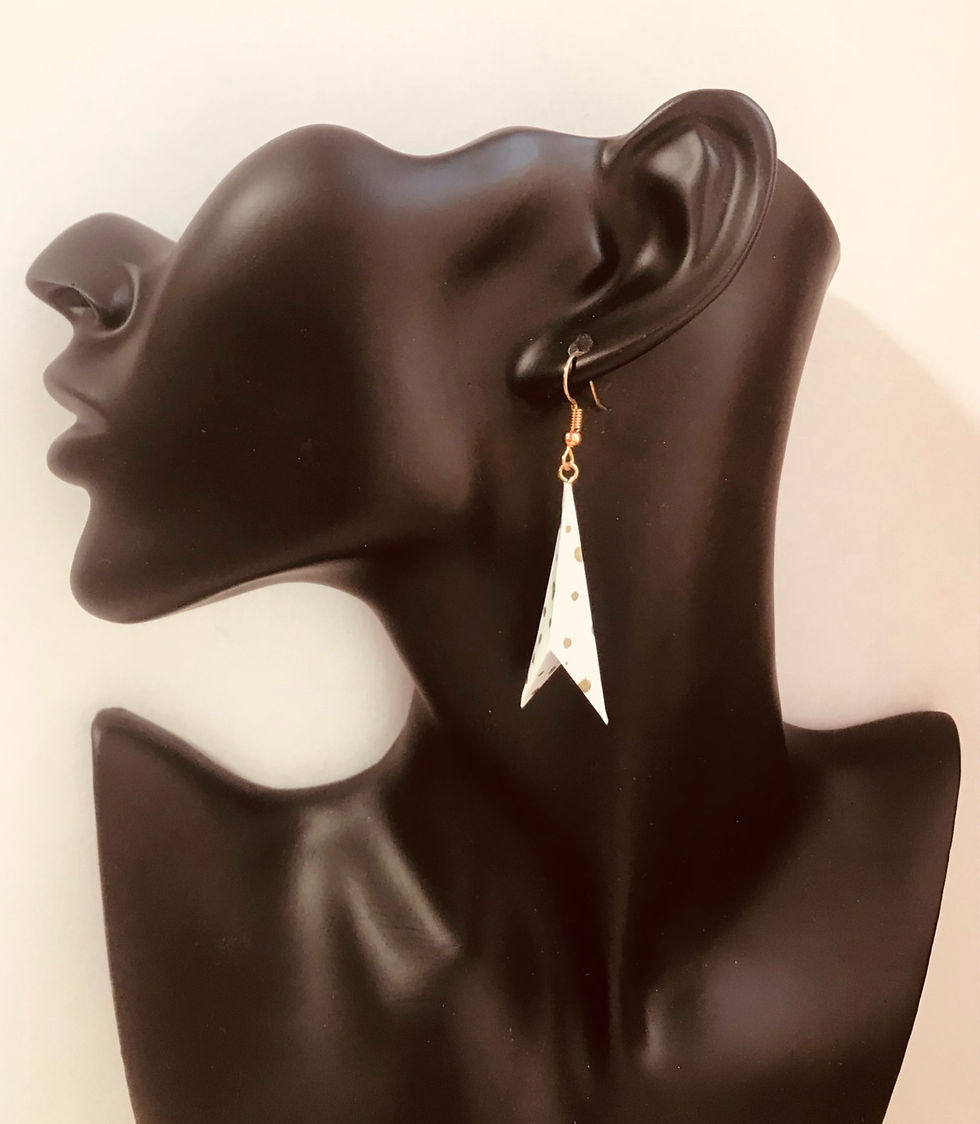 Miniatura: 3D origami arrow earrings