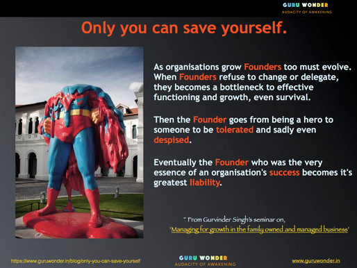 Only you can save yourself.