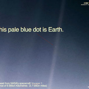 This pale blue dot, is our Earth.