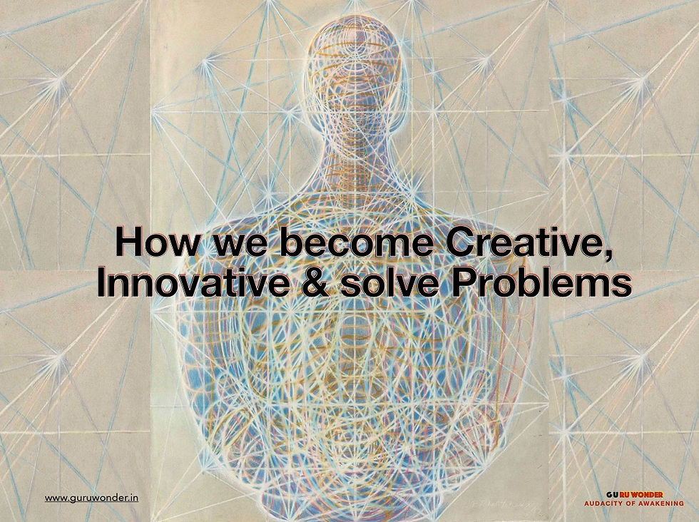 How to be Innovative, Creative and solve Problems