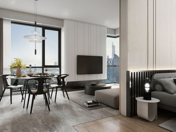 Modern living and dining interior at The Lantern Bangsar condominium