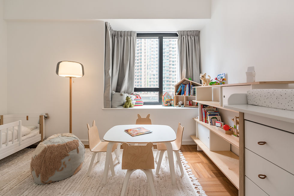 Children's bedroom and play area in rental home