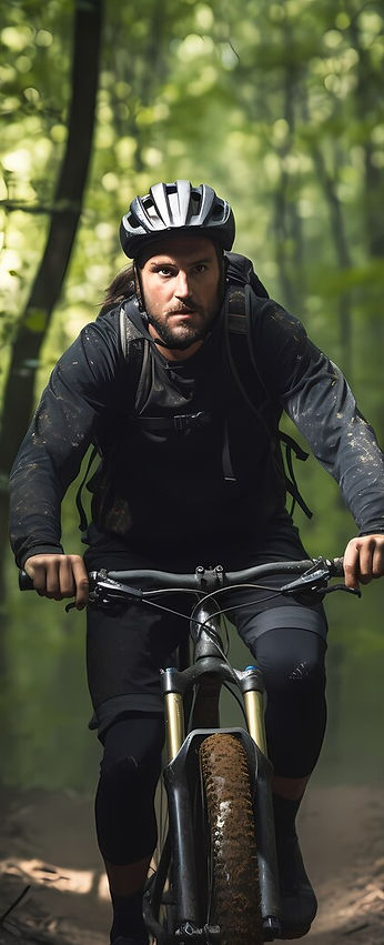 Vélo conduit en campagne par un cycliste 
